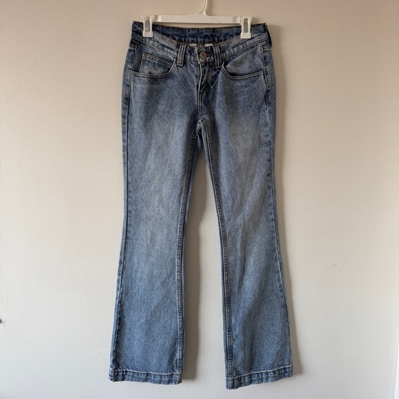 NWOT John Galt Brandy Melville Eleanor Lowrise Flare Denim Jeans Small - Picture 2 of 6